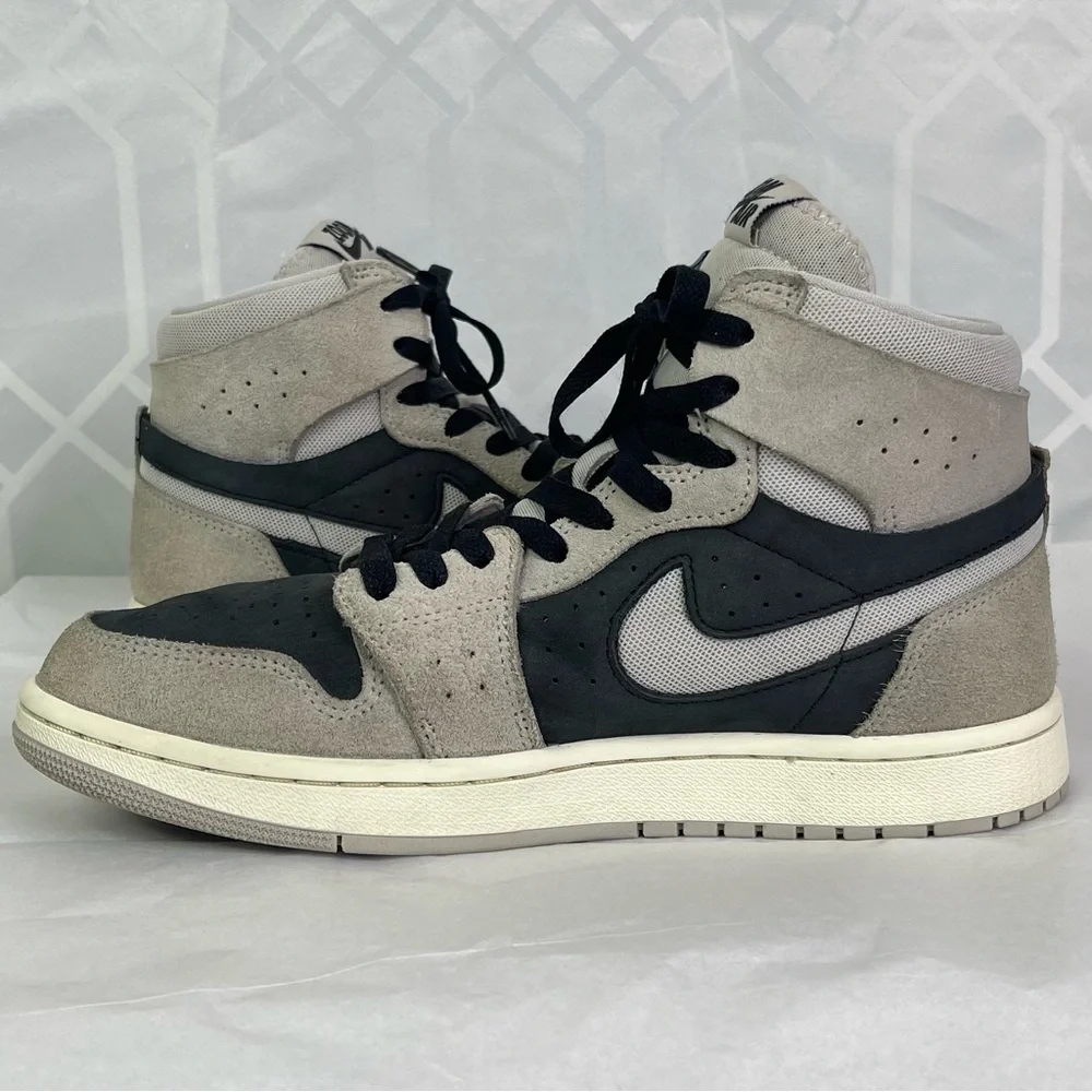 Jordan 1 High Zoom Air CMFT 2 Light Iron Ore Black Suede Sneaker Women's 9.5